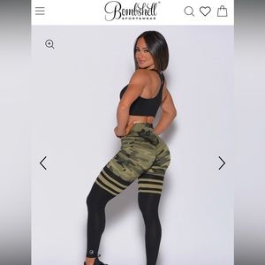 BOMBSHELL SPORTSWEAR CAMO SCRUNCH THIGH HIGH LEGGINGS